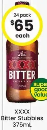 The Bottle O XXXX Bitter Stubbies offer