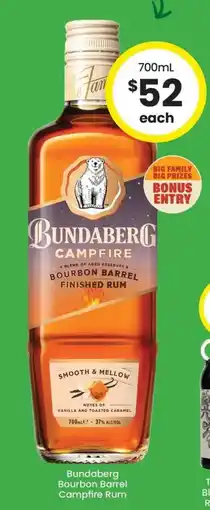 The Bottle O Bundaberg Bourbon Barrel Campfire Rum offer