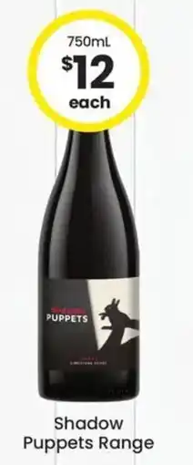 The Bottle O Shadow Puppets Range offer
