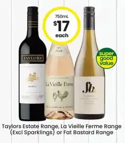 The Bottle O Taylors Estate Range offer