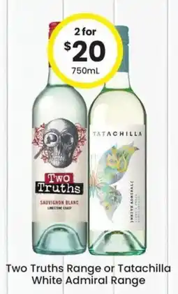 The Bottle O Two Truths Range or Tatachilla White Admiral Range offer