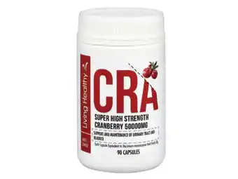 Terry White Living healthy super high strength cranberry 90 capsules offer