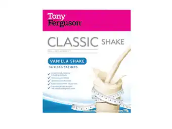 Terry White Tony ferguson classic shake vanilla 14 pack offer