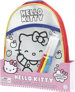 Toymate Hello Kitty Colour Your Own Back Pack offer