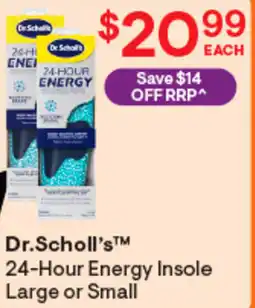 Discount Drug Stores Dr.Scholl’s 24-Hour Energy Insole Small offer