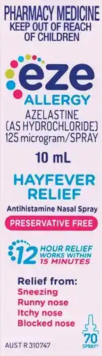 Pharmacy Best Buys Eze Allergy Nasal Spray offer
