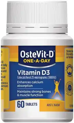 Pharmacy Best Buys OsteVit-D One-A-Day Vitamin D3 60 Tablets offer