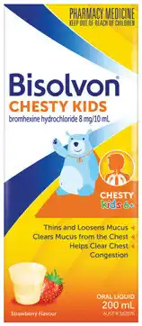 Discount Drug Stores Bisolvon Chesty Kids 6+ Strawberry Flavour Liquid offer