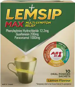 Discount Drug Stores Lemsip Max Multi-Symptom Relief Oral Powder 10 Sachets offer