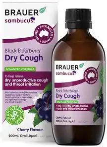 Discount Drug Stores Brauer Sambucus Black Elderberry Dry Cough offer