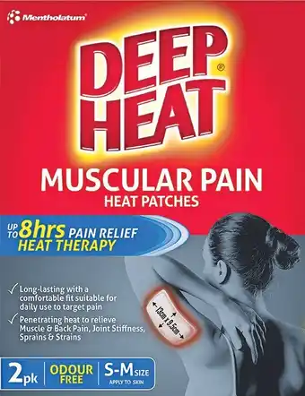 Deep Heat Muscular Pain Heat Patches S-M Size