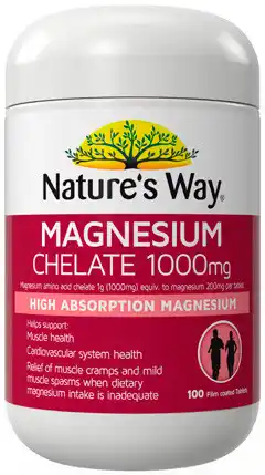 Discount Drug Stores Nature’s Way Magnesium Chelate 1000mg 100 Tablets offer