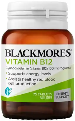 Discount Drug Stores Blackmores Vitamin B12 100mg 75 Tablets offer