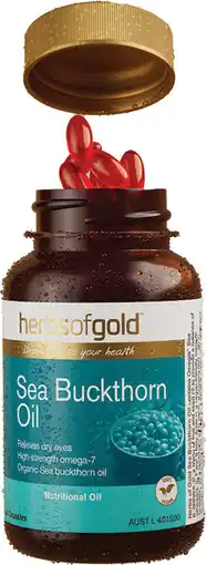 Discount Drug Stores Herbs of Gold Sea Buckthorn Oil 60 Capsules offer