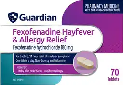 Discount Drug Stores Guardian Fexofenadine Hayfever & Allergy Relief 70 Tablets offer
