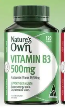 Star Discount Chemist Nature's Own Vitamin B3 120 Tablets offer
