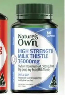 Star Discount Chemist Nature's Own High Strength Milk Thistle 35000mg 60 Capsules offer