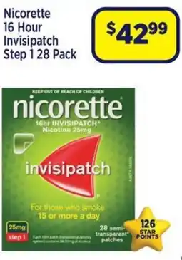Star Discount Chemist Nicorette 16 Hour Invisipatch Step 128 Pack offer