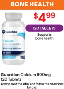 Discount Drug Stores Guardian Calcium 120 Tablets offer