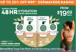 Discount Drug Stores DermaVeen Soap Free Wash and Moisturising Lotion Range offer