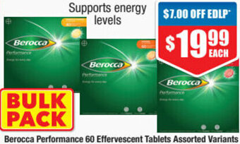 ePharmacy Berocca Performance 60 Effervescent Tablets Assorted Variants offer