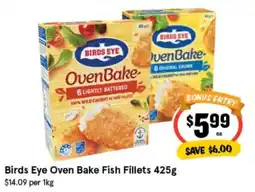 IGA Birds Eye Oven Bake Fish Fillets offer