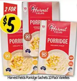 NQR Harvest Fields Porridge 10 Pack Varieties offer