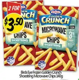 NQR Birds Eye Golden Crunch Shoestring Microwave Chips offer