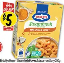 NQR Birds Eye Steamfresh Prawns Massaman Curry offer