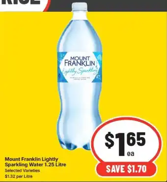 IGA Mount Franklin Lightly Sparkling Water offer