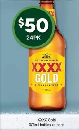 Bottler XXXX Gold offer