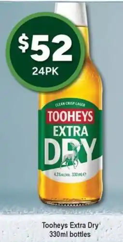 Bottler Tooheys Extra Dry offer