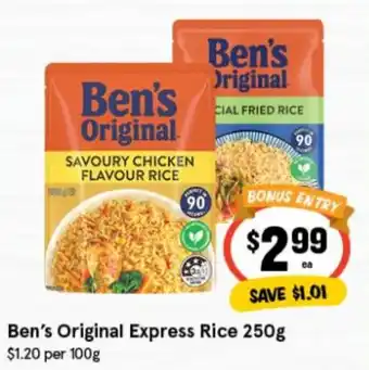 IGA Ben's Original Express Rice offer