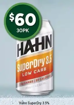 Bottler Hahn SuperDry 3.5% offer