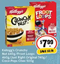 IGA Kellogg's Crunchy Nut/Froot Loops offer