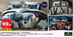 Spotlight Logan & Mason Quilt Cover Sets Featuring Becca offer
