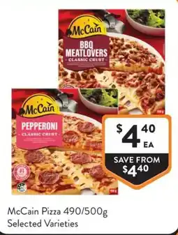 Foodworks McCain Pizza Selected Varieties offer