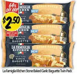 NQR La Famiglia Kitchen Stone Baked Garlic Baguette offer