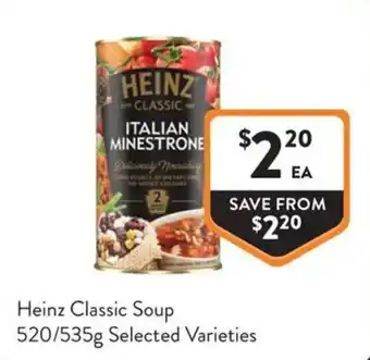 Foodworks Heinz Classic Soup offer