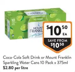 Foodworks Mount Franklin Lightly Spark Water offer