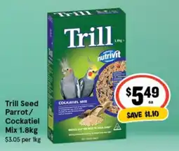 IGA Trill Cockatiel Mix offer