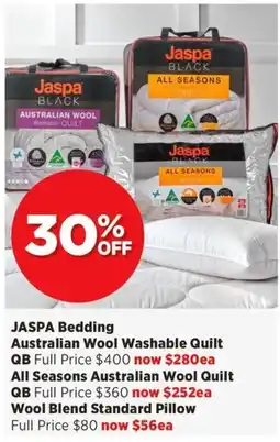 Spotlight Jaspa Black Australian Wool Washable Quilt offer