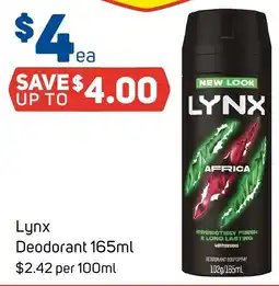 Foodland Lynx Deodorant offer