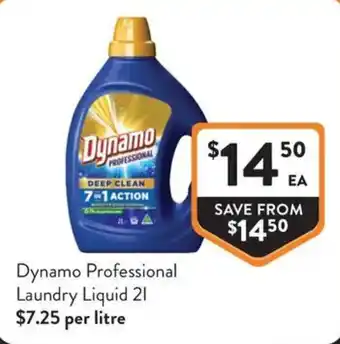 Foodworks Dynamo Professional Laundry Liquid offer