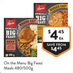 Foodworks On the Menu Big Feast Meals offer