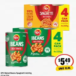 IGA SPC Baked Beans/Spaghetti offer