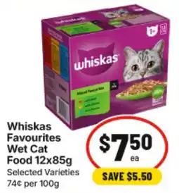 IGA Whiskas Favourites Wet Cat Food offer