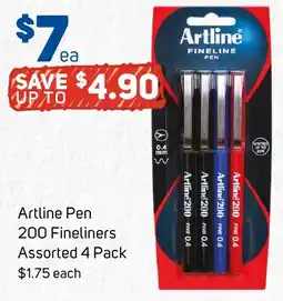 Foodland Artline Fineliners Assorted offer