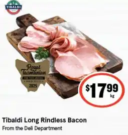 IGA Tibaldi Long Rindless Bacon offer