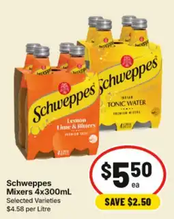 IGA Schweppes Mixers offer